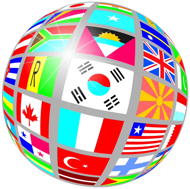 Global Unity A World of Flags Globe PNG