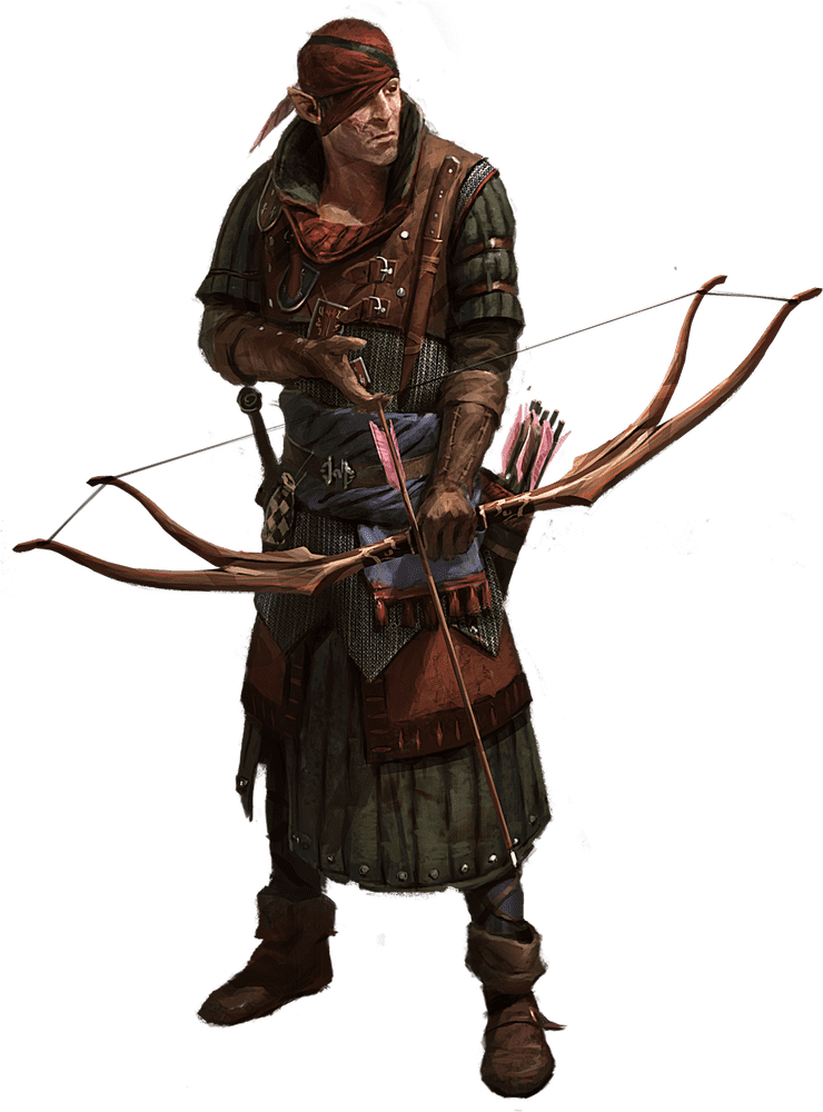 Archery Target A Skilled Archer Ready to Aim PNG