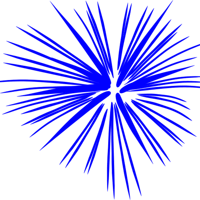 Radiant Blue Firework Sparkler Delight PNG