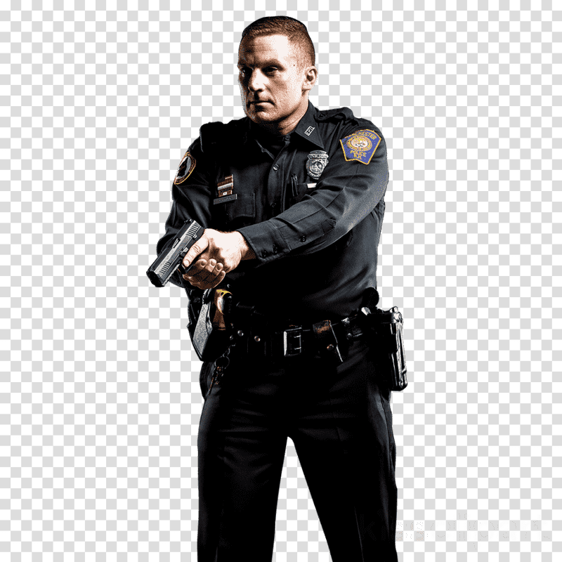 Police Officer Ready for Duty PNG