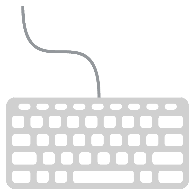 Stylish Minimalist Wired Keyboard Design PNG