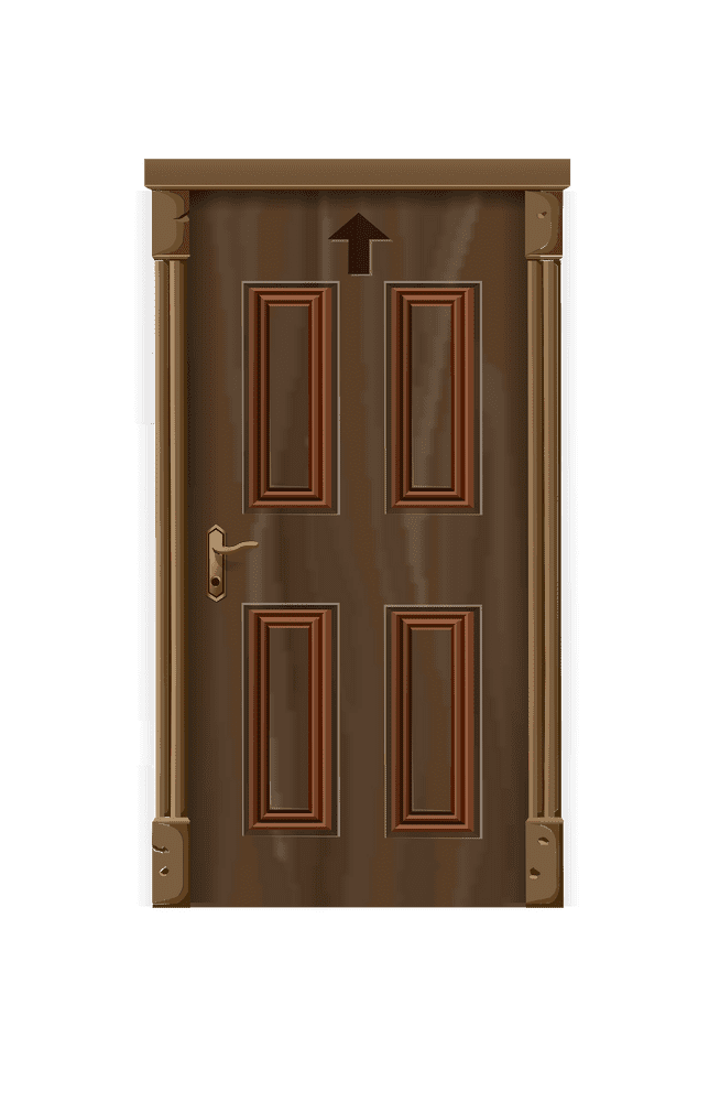 Mystical Wooden Door of Opportunity PNG