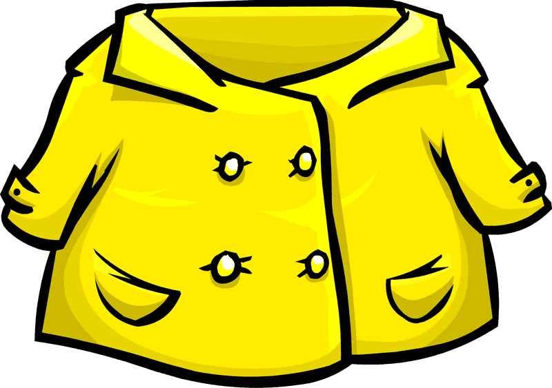 Bright Yellow Raincoat for Gloomy Days PNG