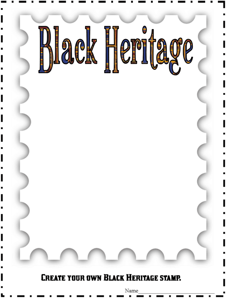 Rubber Stamp of Black Heritage Celebration PNG