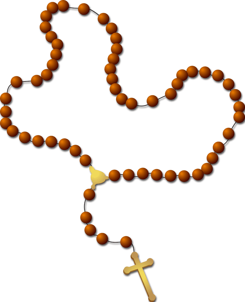 Elegant Prayer Beads for Spiritual Reflection PNG