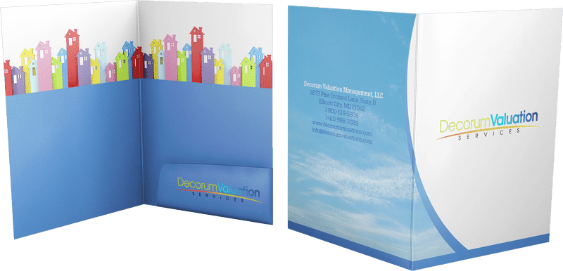 Colorful House Design Folder for Document Presentation PNG