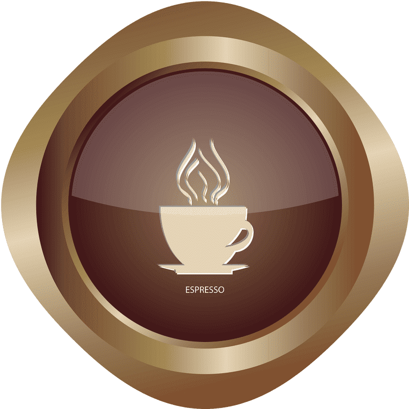 Elegant Espresso Cup with Steaming Aroma PNG