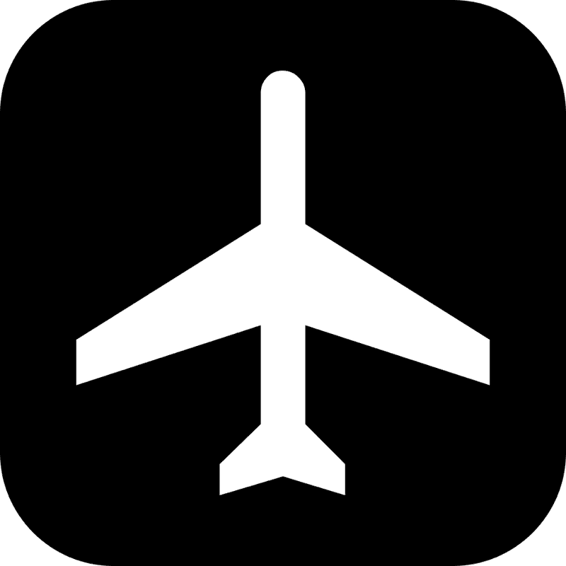 Stylized Airplane Icon for Travel Enthusiasts PNG