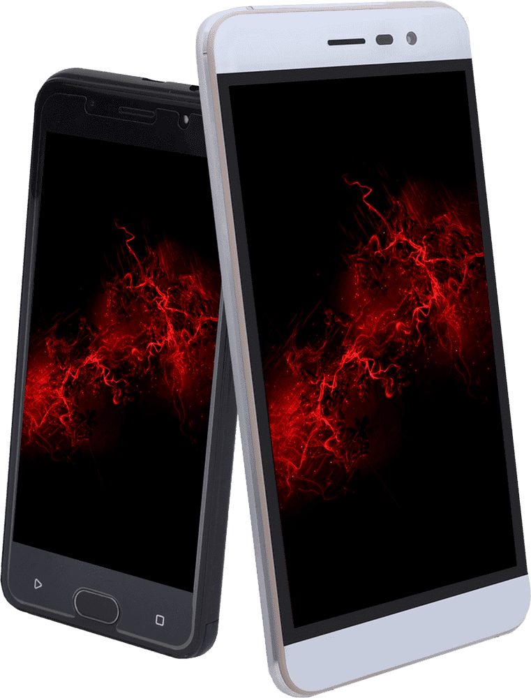 Smartphone Duel Bold Designs in Black and White PNG