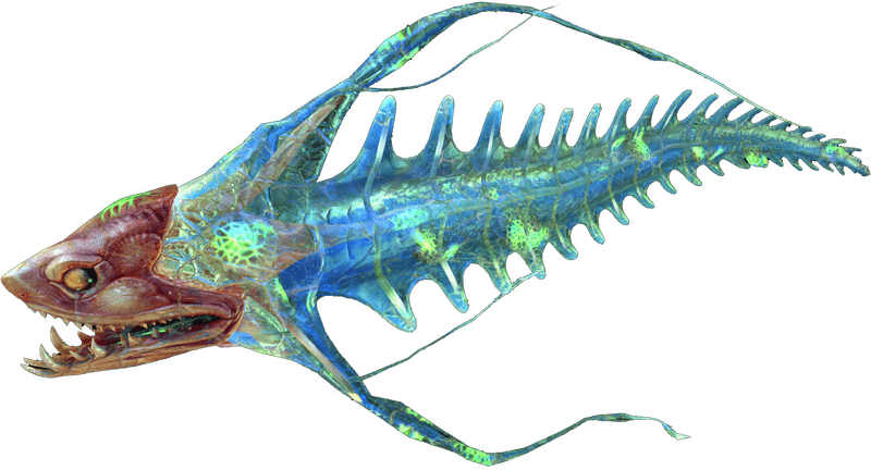 Ethereal River Serpent of the Depths PNG