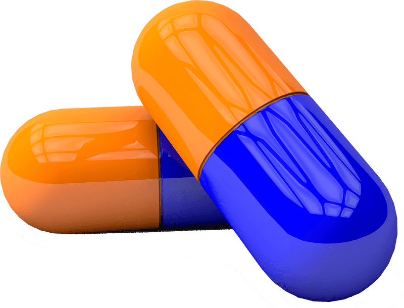 Colorful Capsule Pill Duo PNG