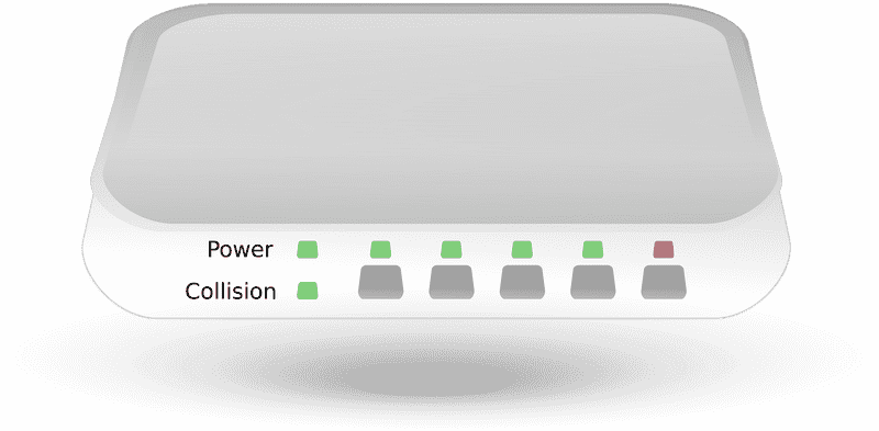 Modern Internet Router with Status Indicators PNG