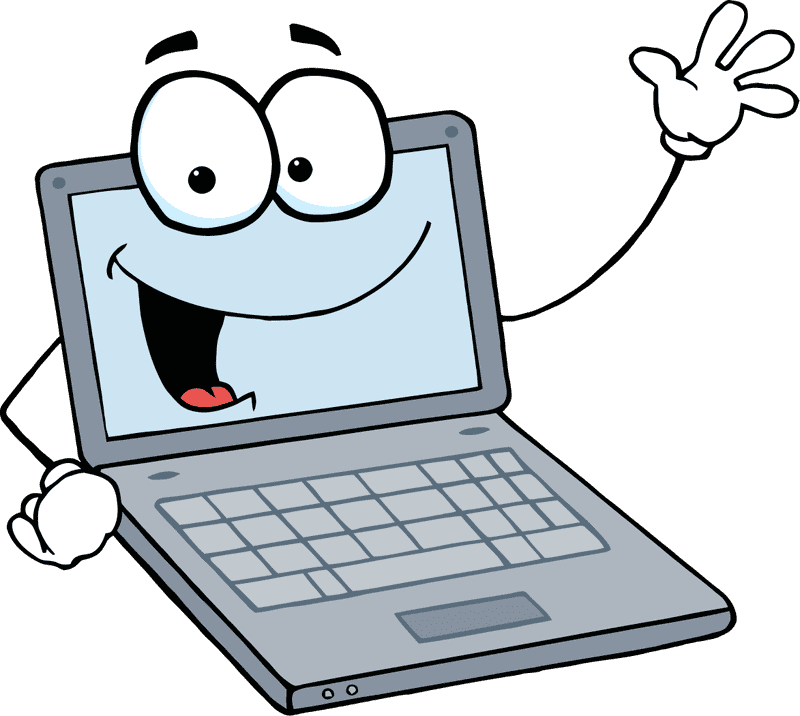 Friendly Character Laptop A Fun Computer Part! PNG