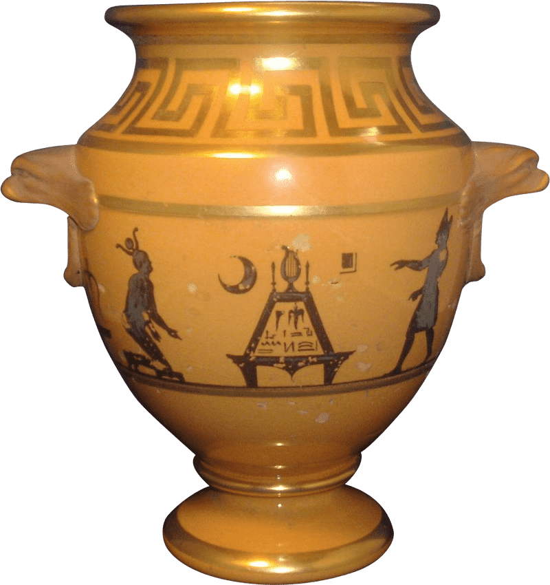 Elegant Fondue Pot with Ancient Design Accents PNG