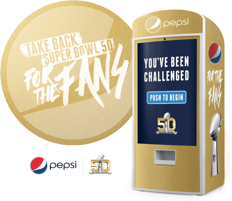 Pepsi Super Bowl 50 Interactive Vending Machine PNG