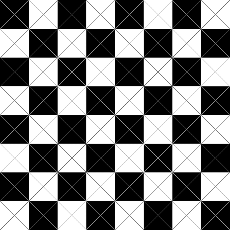 Artistic Patterns on a Chessboard Design PNG