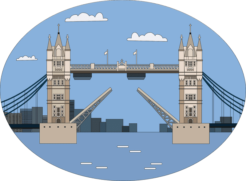 Elegant Bridge of London’s Iconic Skyline PNG