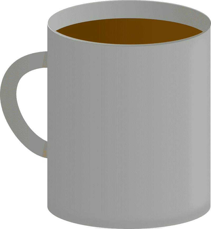 A Cozy Cup of Coffee Beans Delight PNG