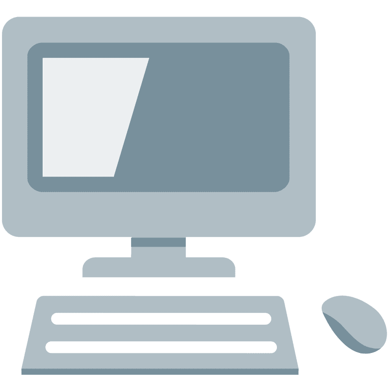 Modern Desktop Computer Setup with Accessories PNG