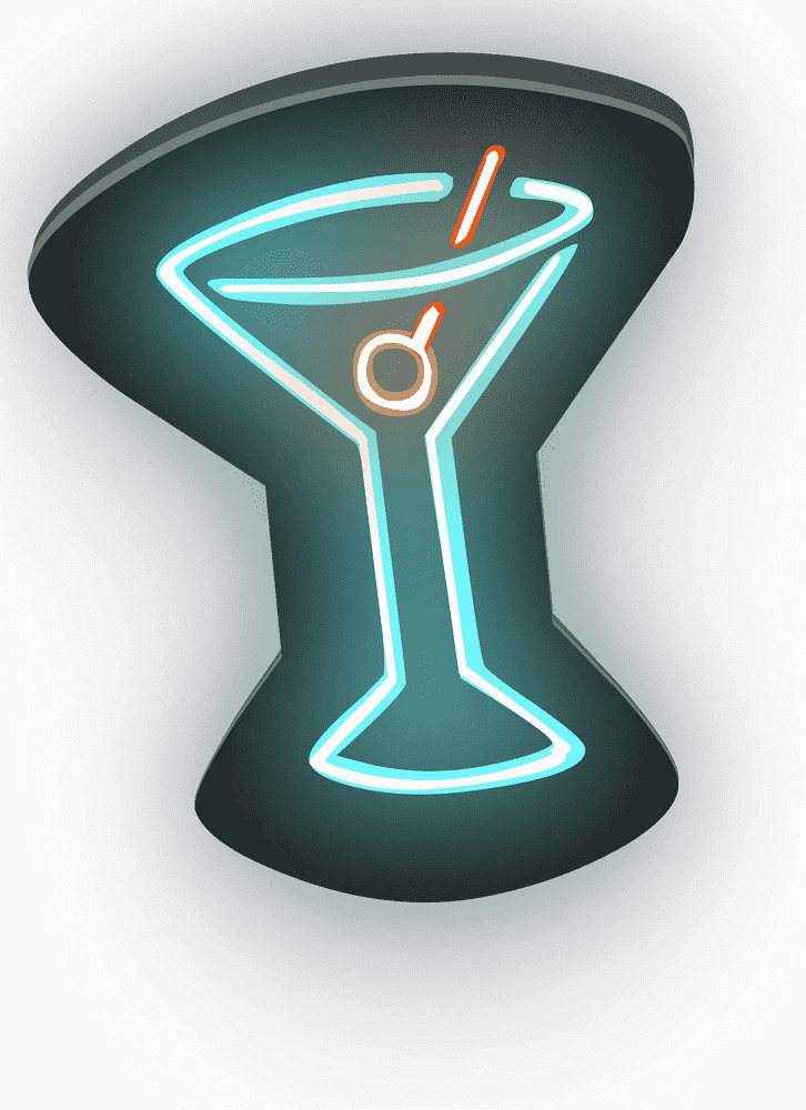 “Neon Sign Cocktail Delight” PNG