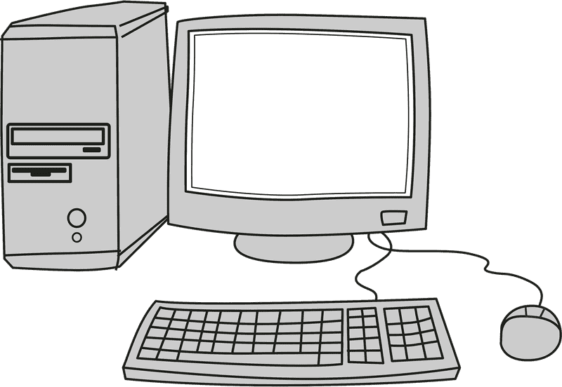 Classic Desktop Computer Setup Illustration PNG