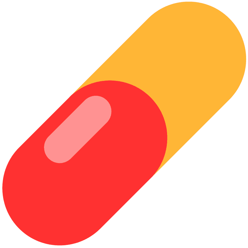 Vibrant Dual Color Pill Design PNG