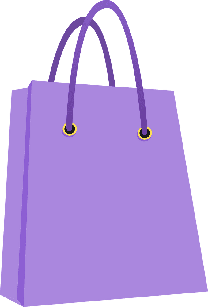 Chic Purple Shopping Bag Adventure PNG