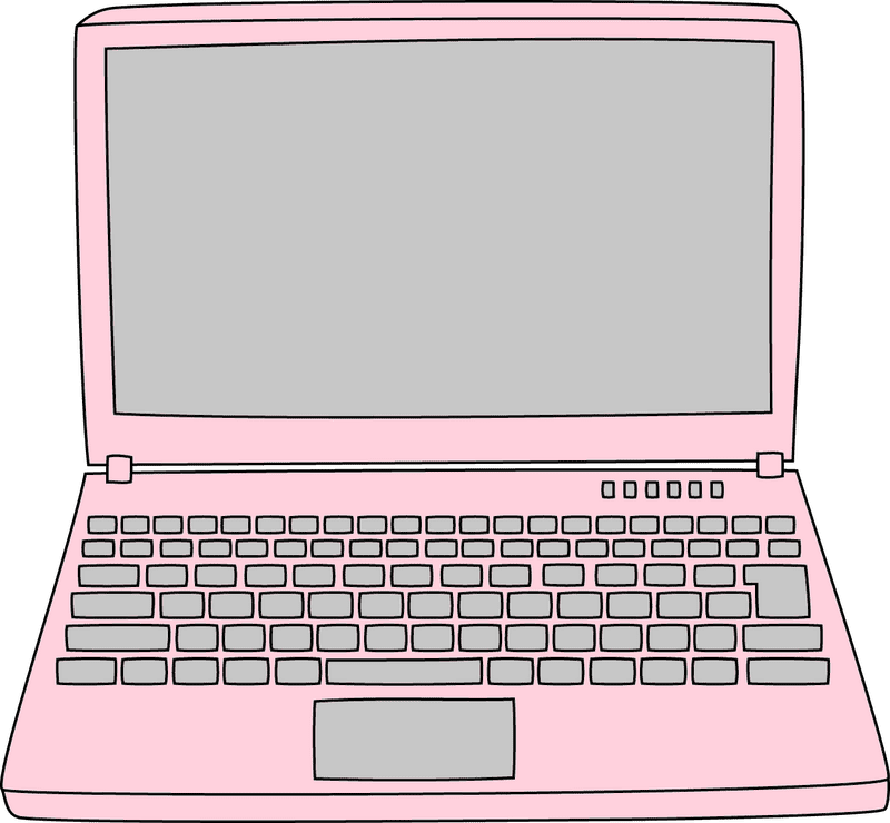Stylish Pink Laptop for Creative Minds PNG