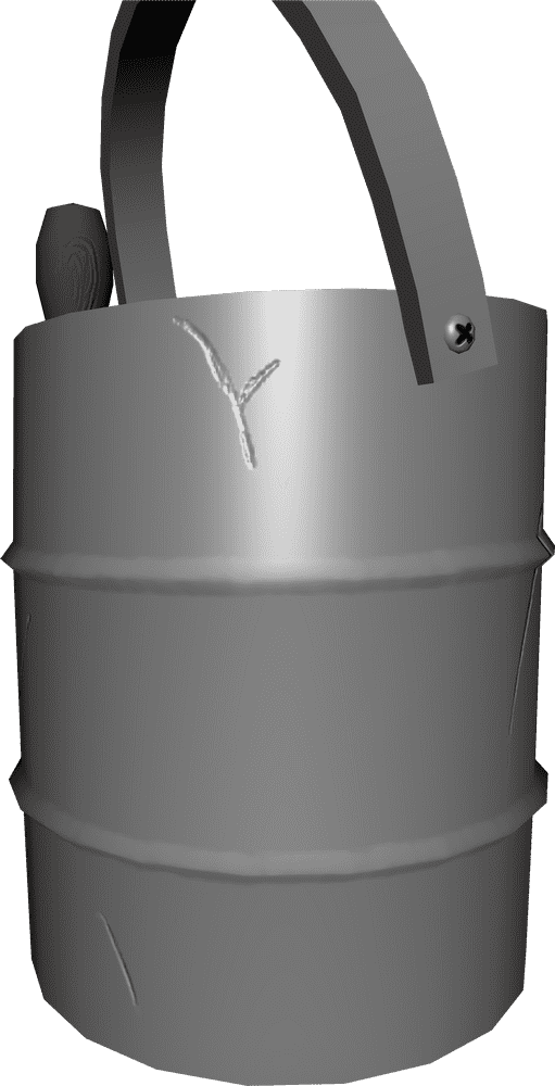 Classic Metal Popcorn Bucket for Movie Nights PNG