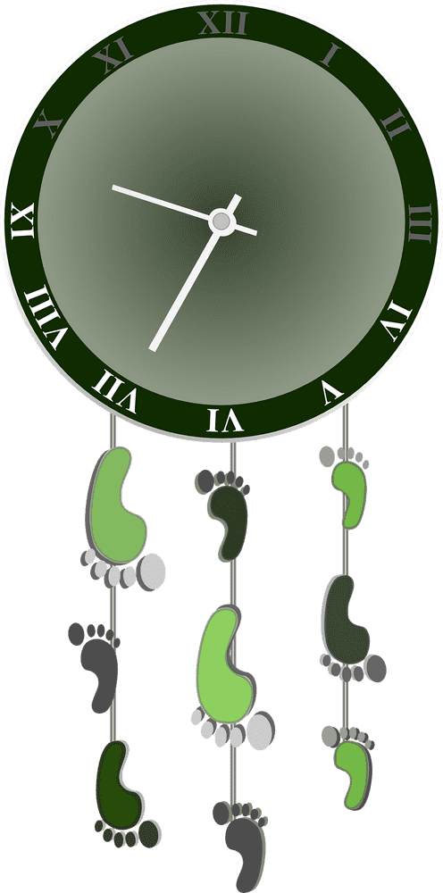 Footsteps Through Time The Clock Design PNG