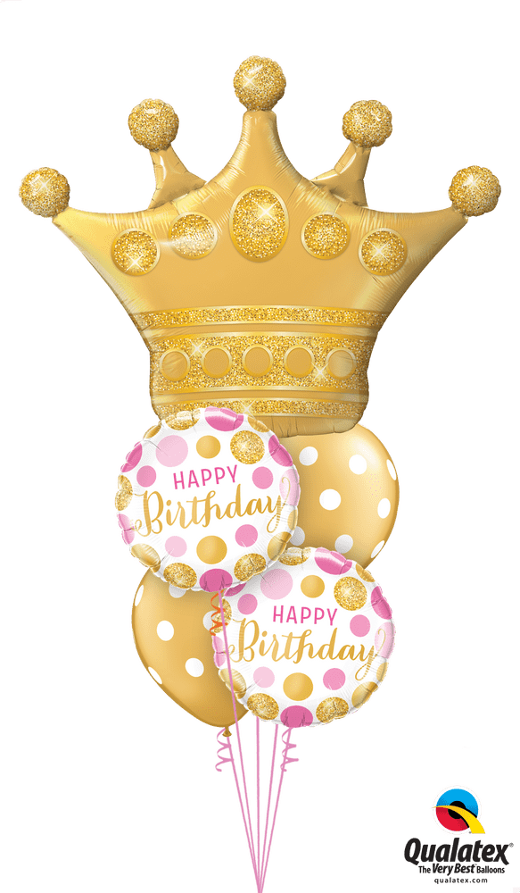 Queen Crown Birthday Celebration Balloons PNG