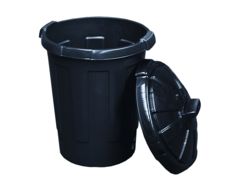Efficient Black Compost Bin for Organic Waste PNG