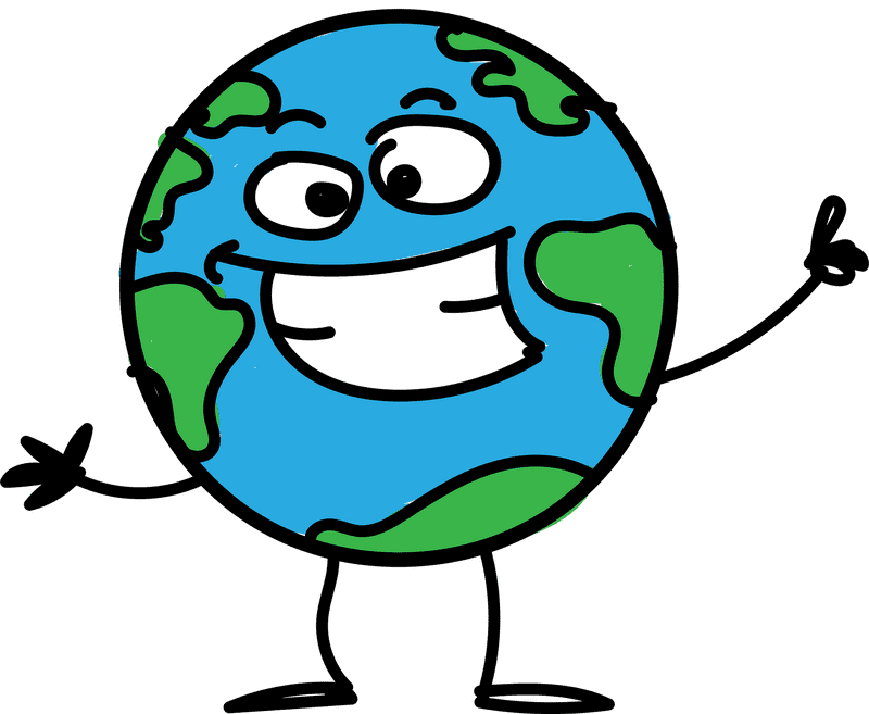 Smiling Cartoon Planet of Joy PNG