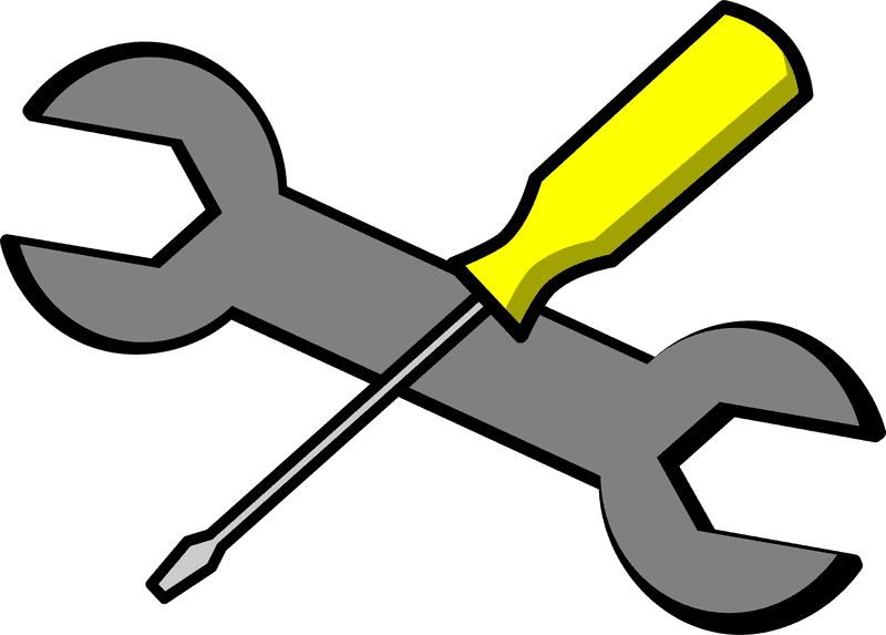 Screwdriver and Wrench Tool Set PNG