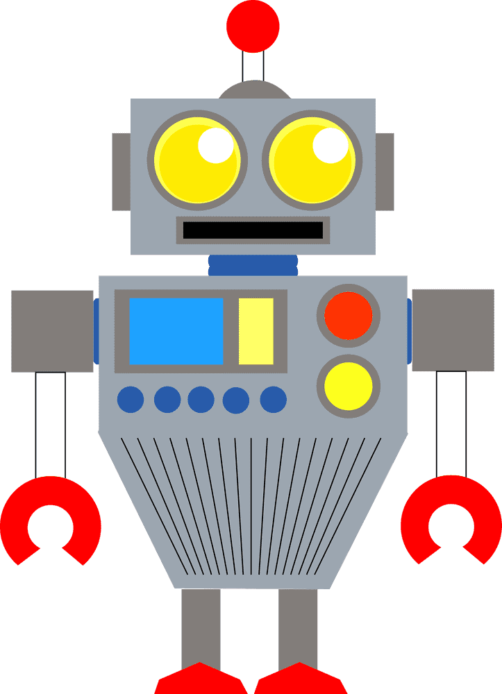 Friendly Retro Robot Companion PNG