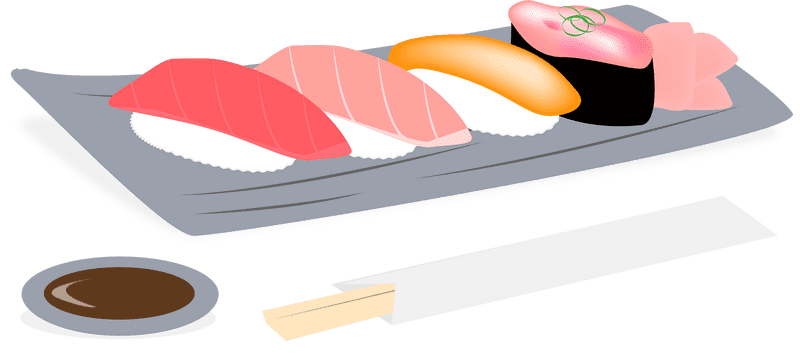 Sushi Delight A Colorful Assortment Platter PNG