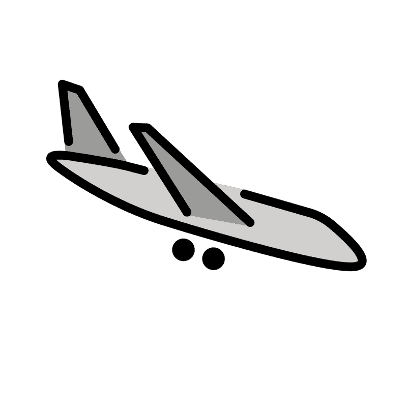Stylized Airplane in Flight Design PNG