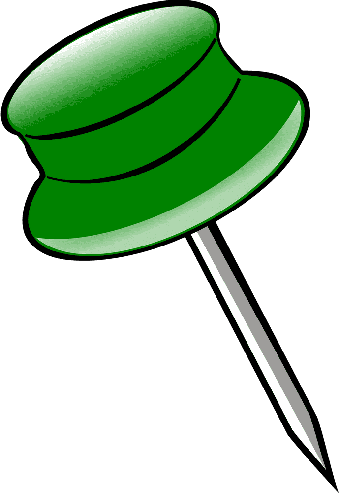 Vibrant Green Pin for Creative Projects PNG