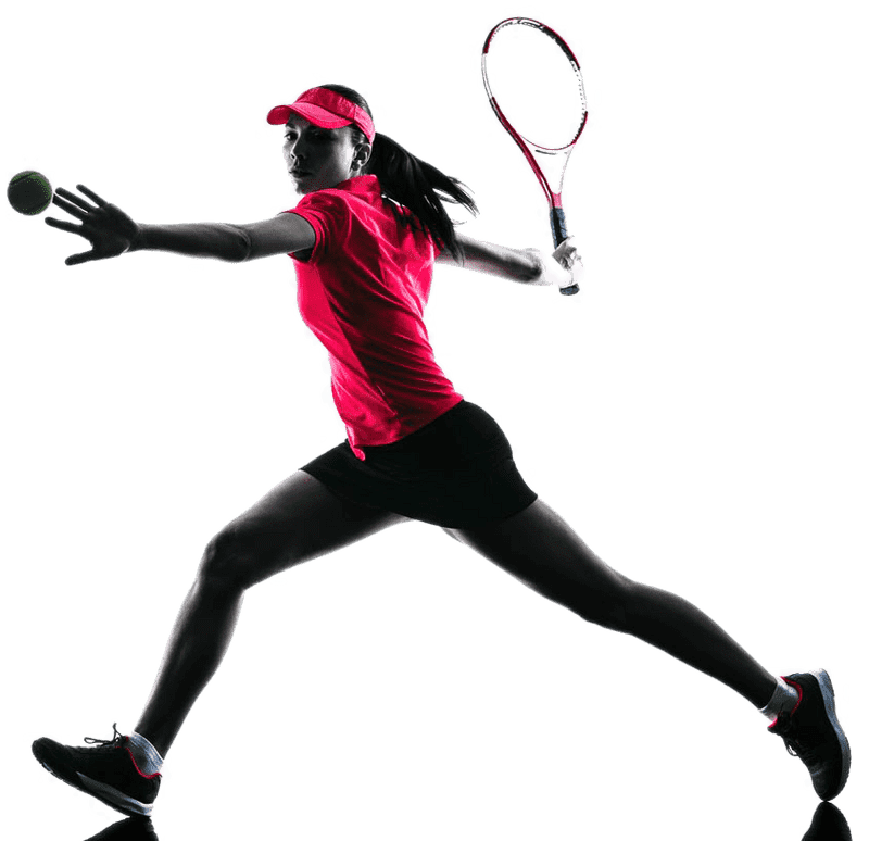 Dynamic Tennis Player in Action PNG