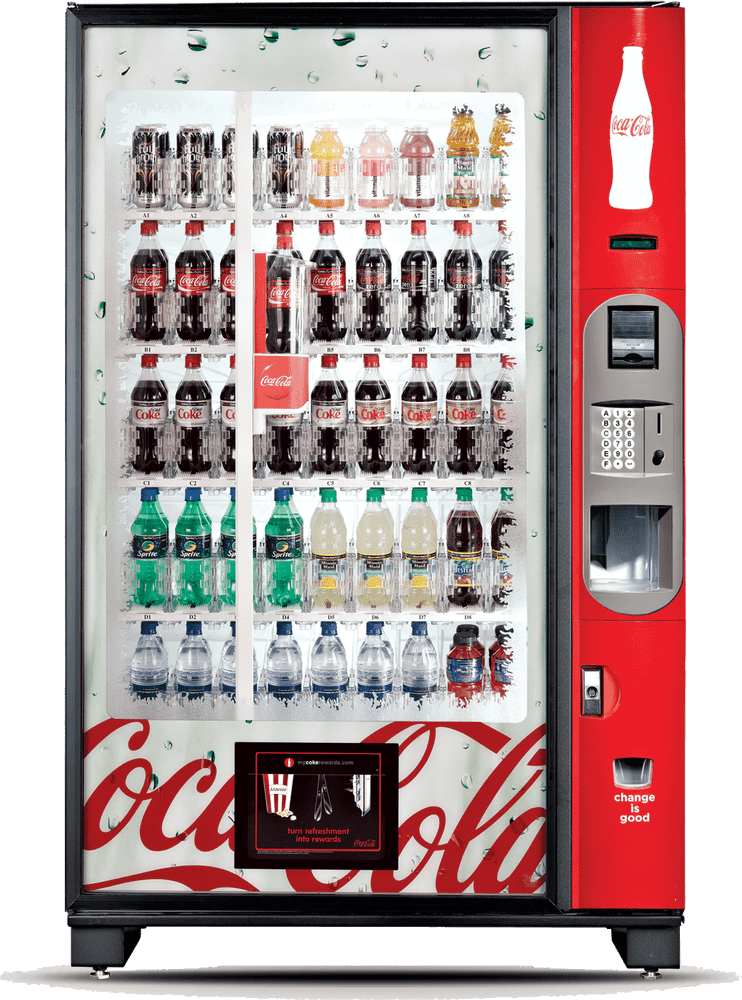 Coca-Cola Refreshment Vending Machine Delight PNG