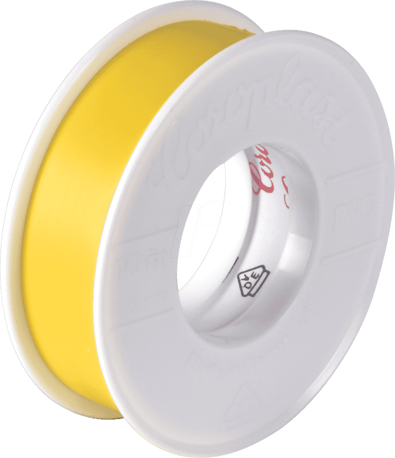 Bright Yellow Adhesive Tape for Versatile Use PNG