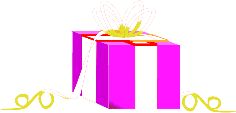 Radiant Pink Gift of Joy PNG