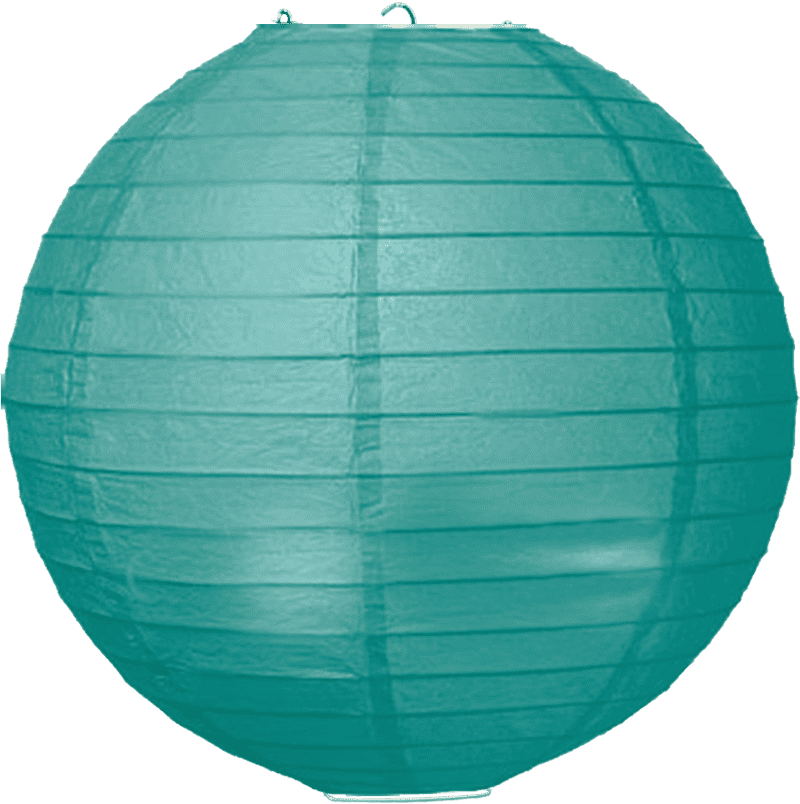Serene Lantern Light in Tranquil Teal PNG