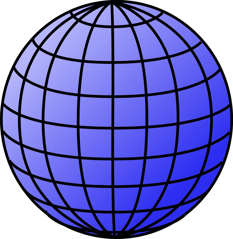 Radiant Blue Globe of Connectivity PNG