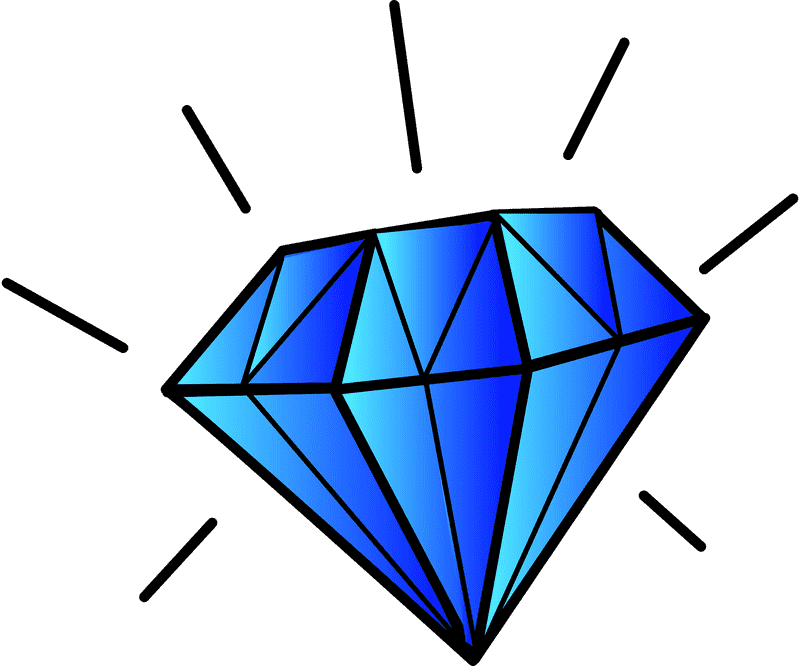 Radiant Blue Gemstone Brilliance PNG