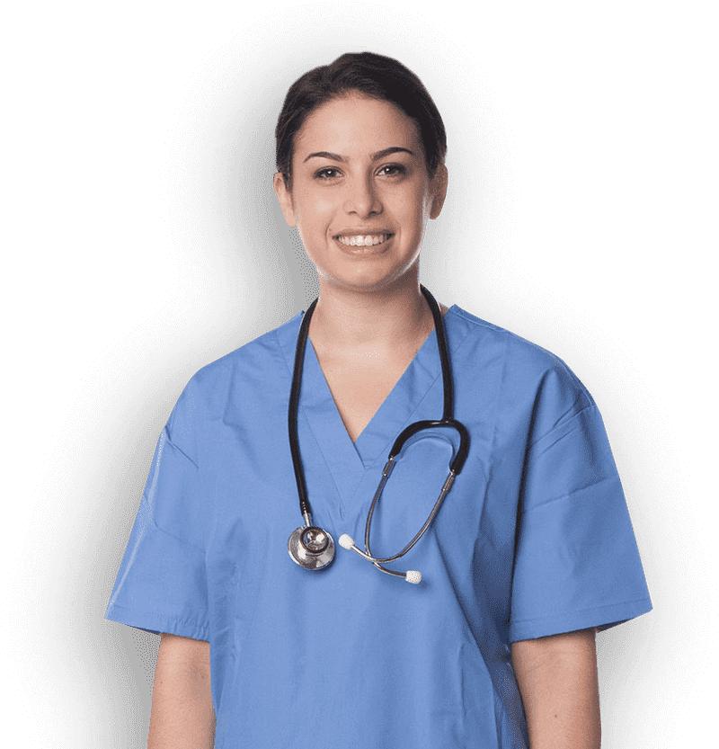 Caring Nurse with a Stethoscope Ready to Help PNG
