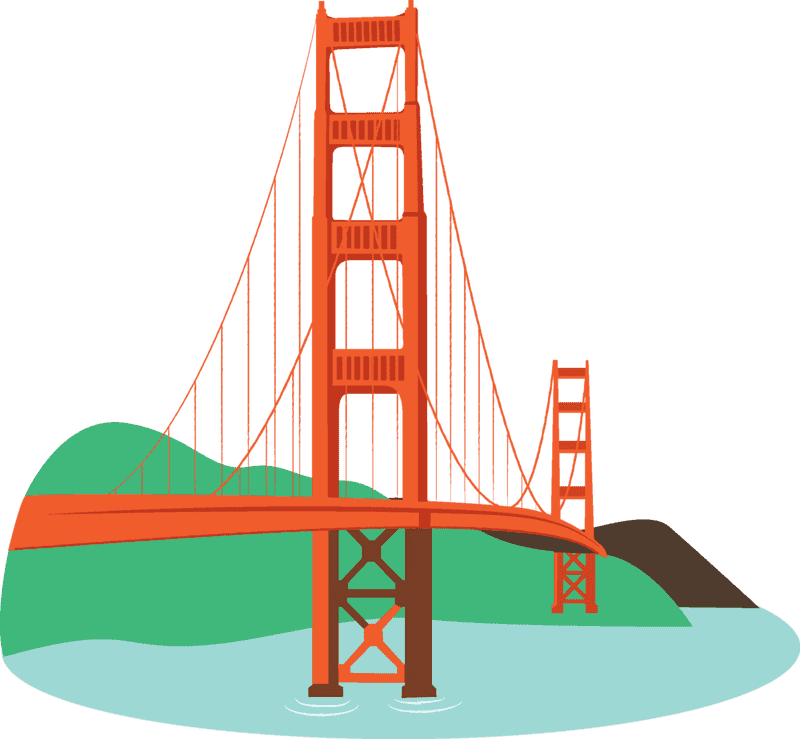 Golden Gate Bridge Serenity View PNG