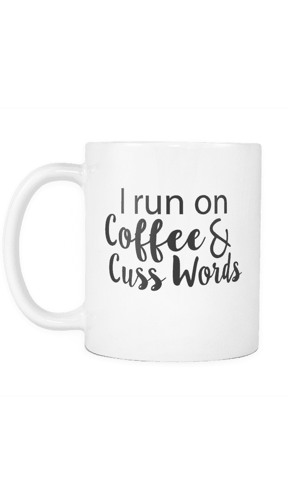Fueling Life with Coffee Beans and Cuss Words PNG