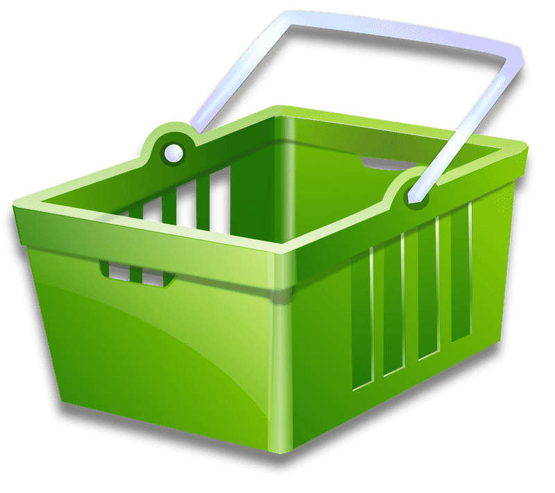 Bright Green Laundry Basket for Effortless Organization PNG