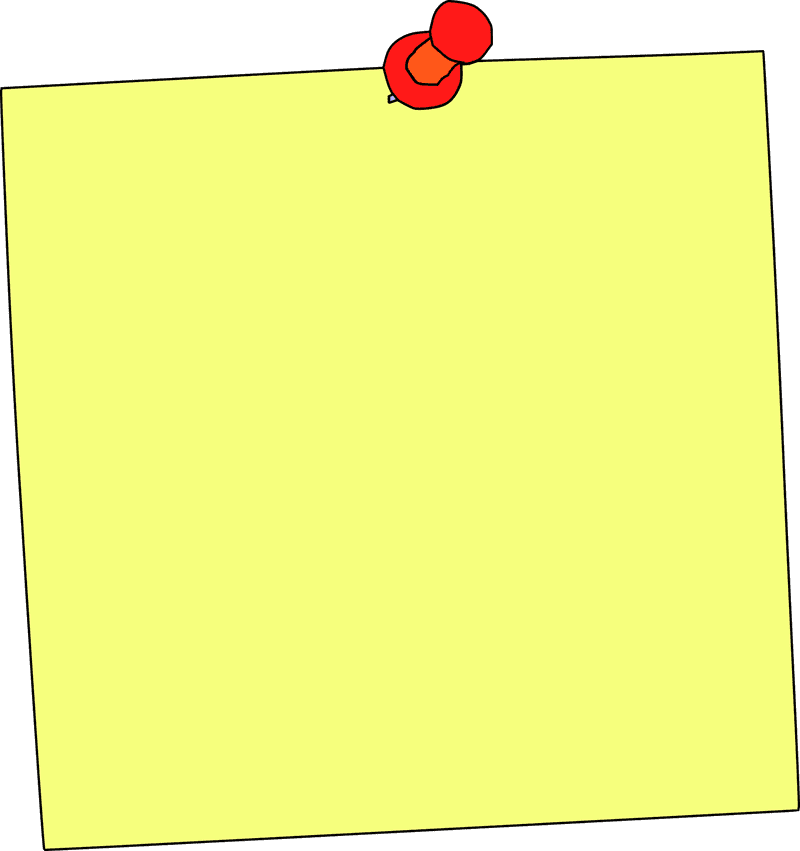 Colorful Sticky Note with Red Pinning Design PNG